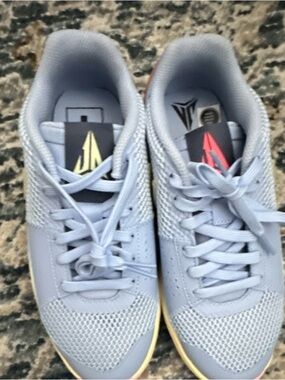 Nike Ja 1 Boys Low Top Sneakers Light Blue Yellow Pink US 5Y